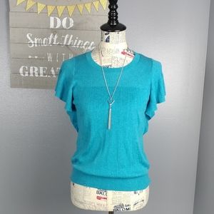 Banana Republic ruffle sleeve sweater